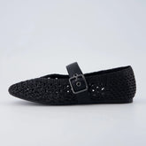 Gabby Woven Mary Jane Flats