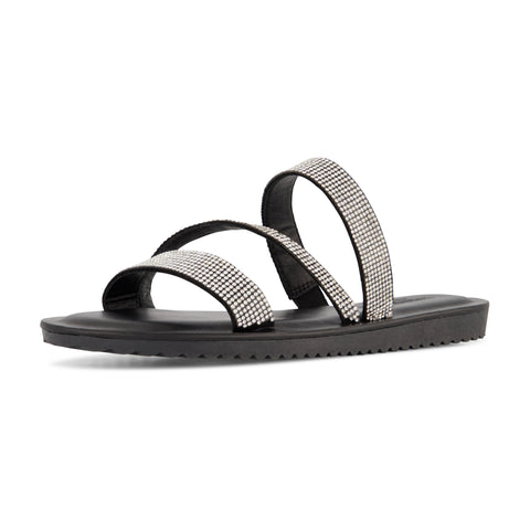 Vienna Rhinestone Slide Sandal