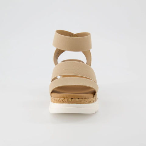 Naomi Stretch Cork Wedge Sandal