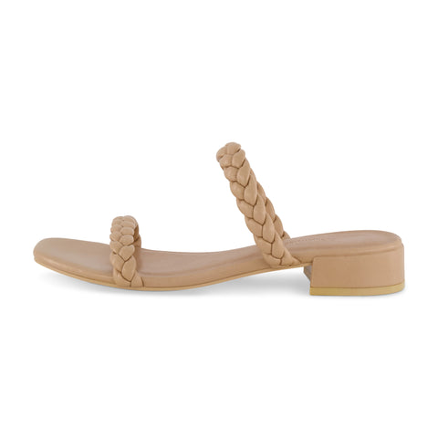 Neptune Braided Two Band Block Heel Sandal