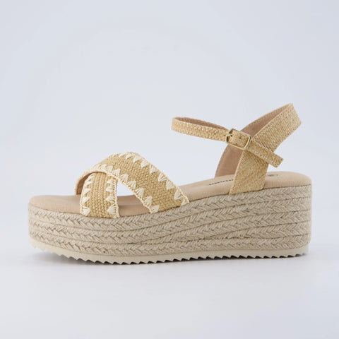 Ola Raffia Platform Sandals