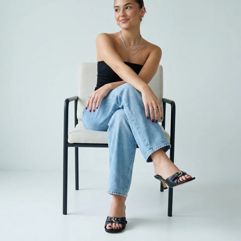 Belle Kitten Heel Sandals