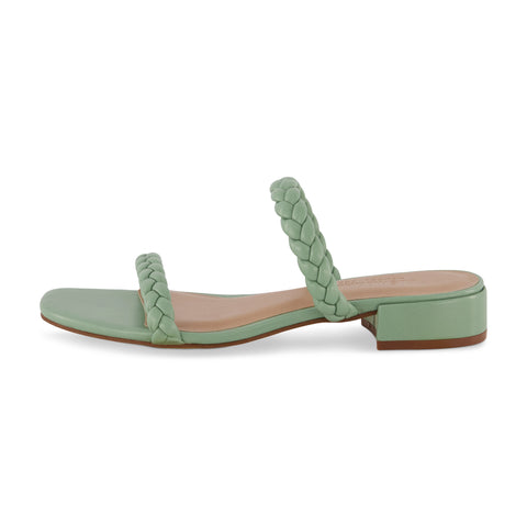 Neptune Braided Two Band Block Heel Sandal