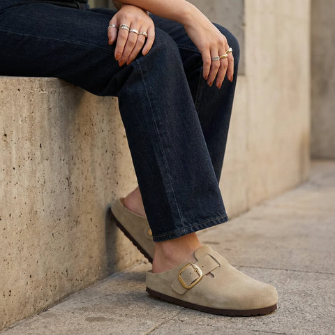 Rusty Leather Clogs
