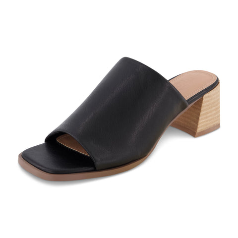 Olympia Stacked Heel Mule
