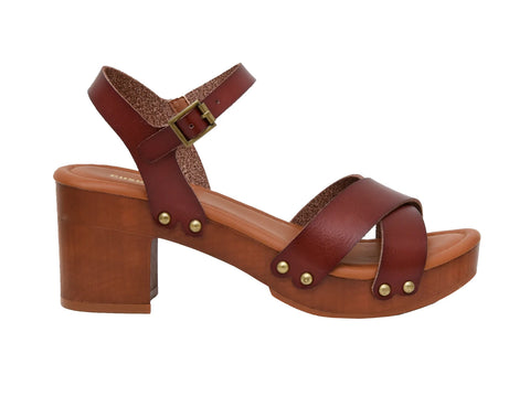 Slate Faux Wood Sandals